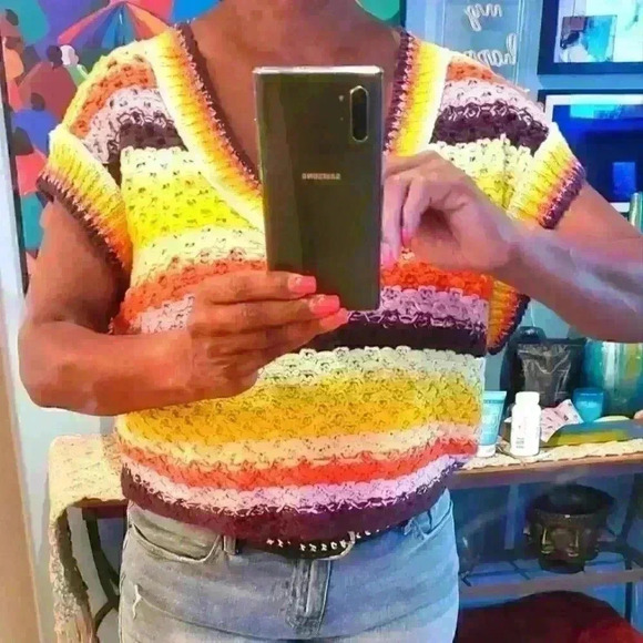 Freepeople colorful sweater sz medium - Picture 1 of 4